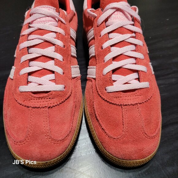 Adidas Spezial Handball Originals W Size 8.5 Red Clear Pink & Gum Sole Sneakers - Picture 15 of 16